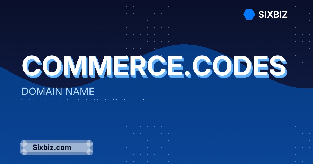 commerce.codes - Premium Domain Name For Sale