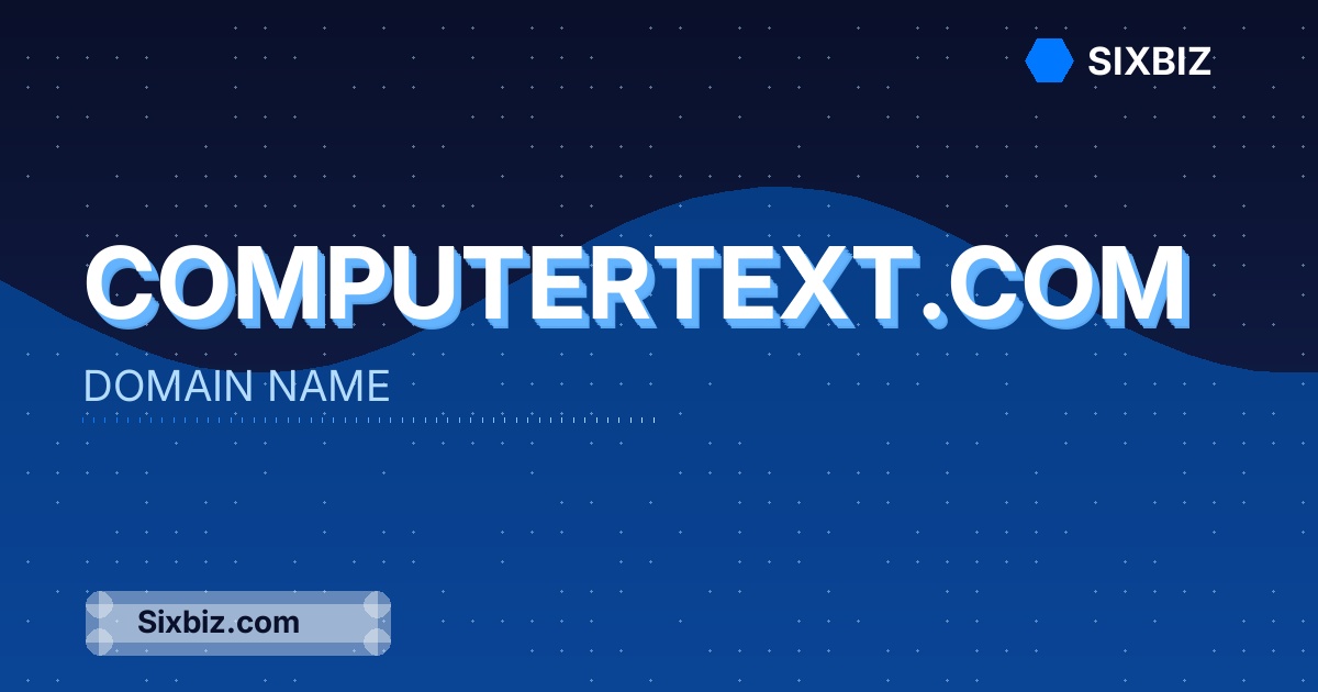 computertext.com - Premium Domain Name For Sale