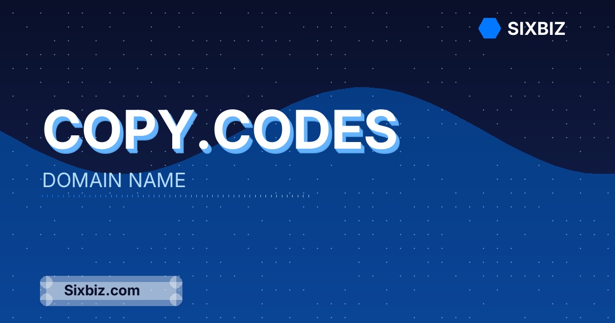copy.codes - Premium Domain Name For Sale
