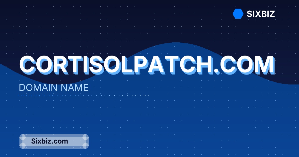 cortisolpatch.com - Premium Domain Name For Sale