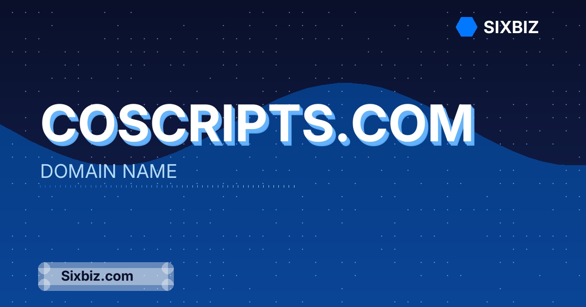 coscripts.com - Premium Domain Name For Sale