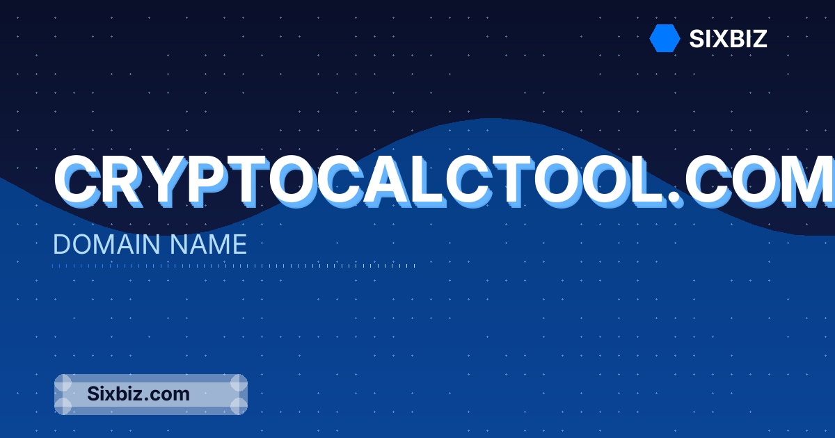 cryptocalctool.com - Premium Domain Name For Sale