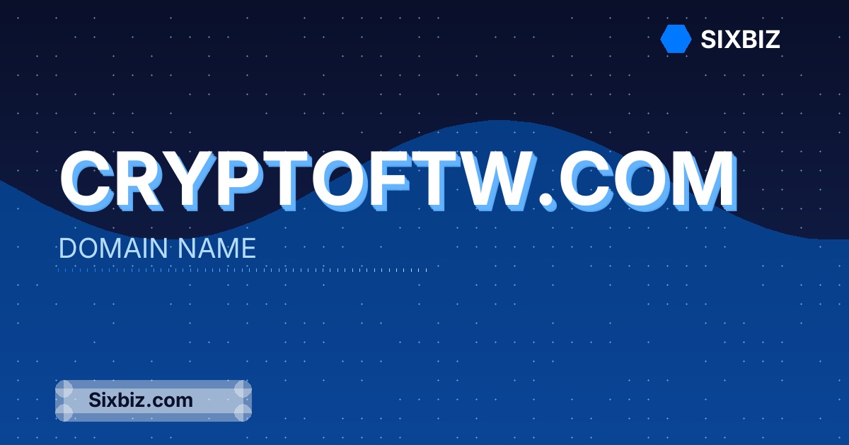 cryptoftw.com - Premium Domain Name For Sale