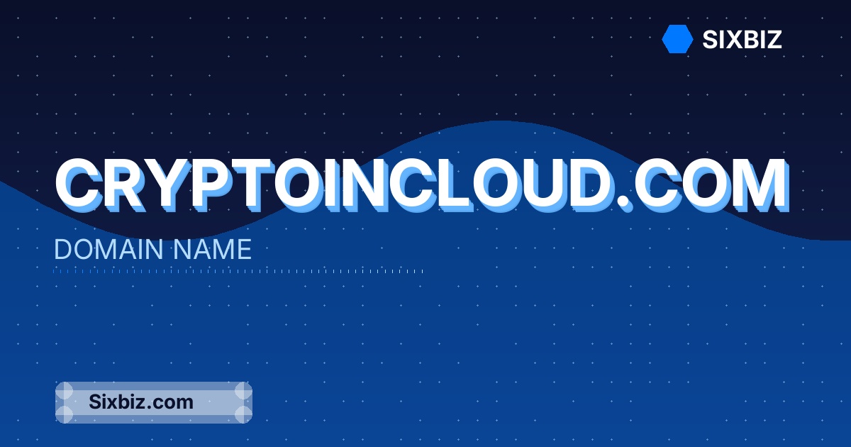 cryptoincloud.com - Premium Domain Name For Sale