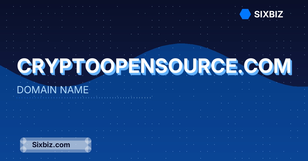 cryptoopensource.com - Premium Domain Name For Sale