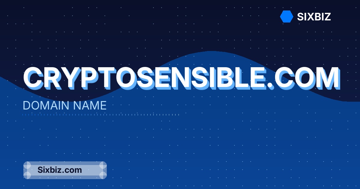 cryptosensible.com - Premium Domain Name For Sale