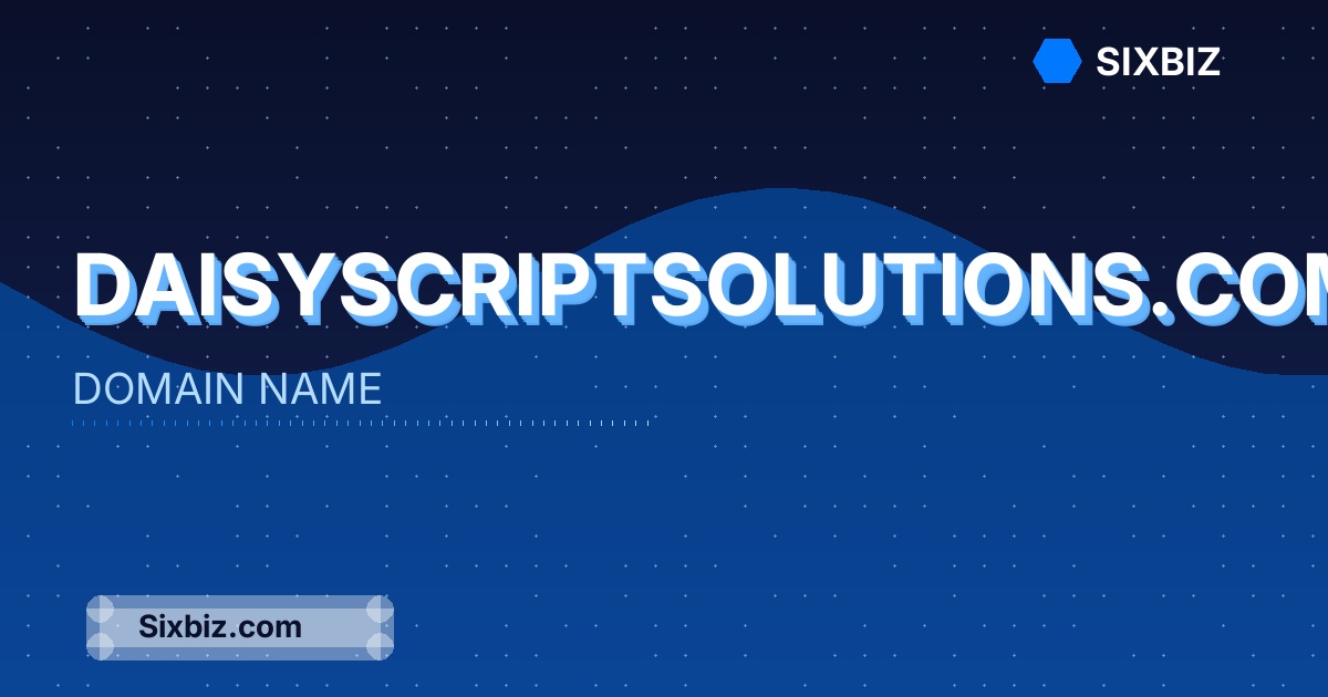 daisyscriptsolutions.com - Premium Domain Name For Sale
