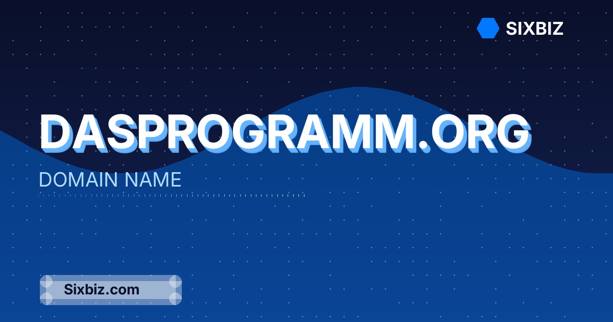 dasprogramm.org - Premium Domain Name For Sale