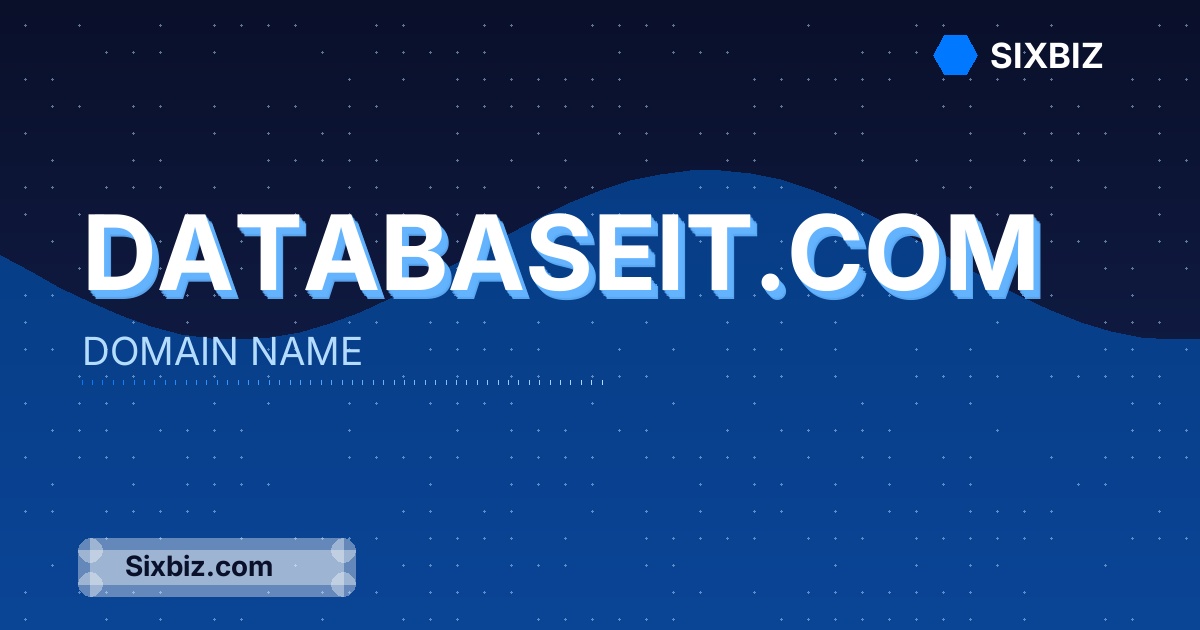 databaseit.com - Premium Domain Name For Sale