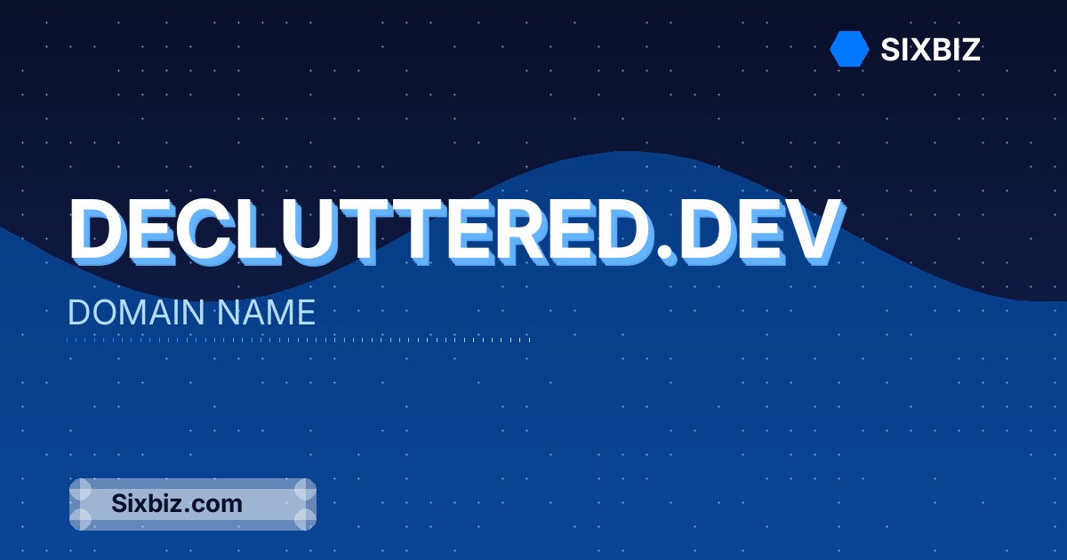 decluttered.dev - Premium Domain Name For Sale