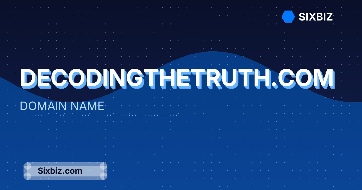 decodingthetruth.com - Premium Domain Name For Sale
