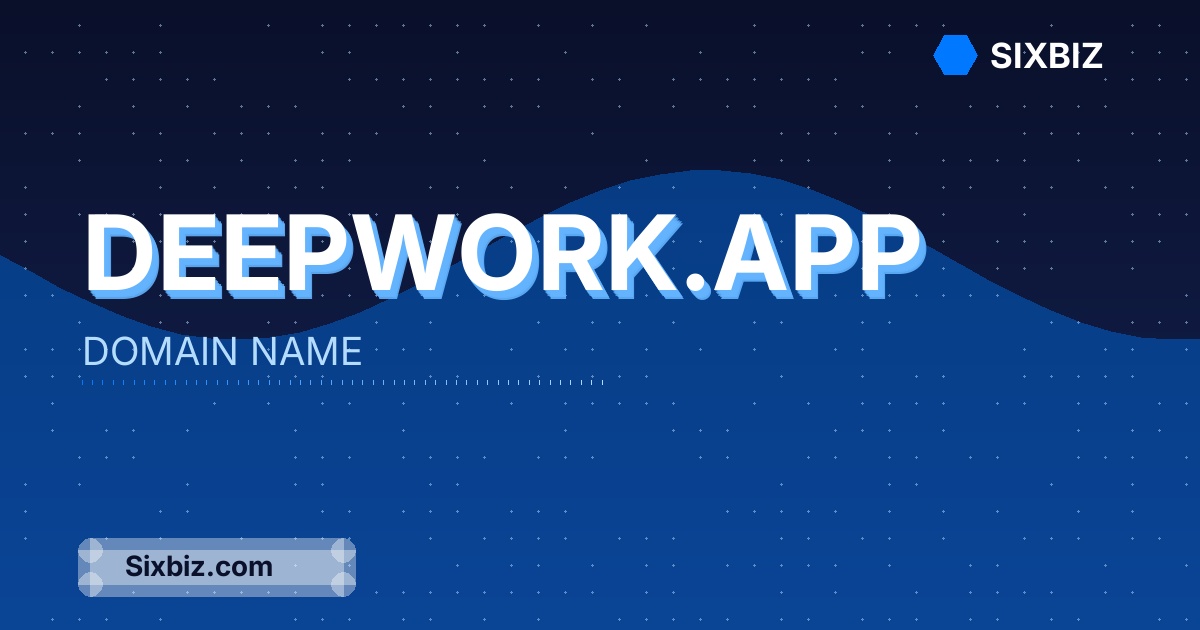 deepwork.app - Premium Domain Name For Sale