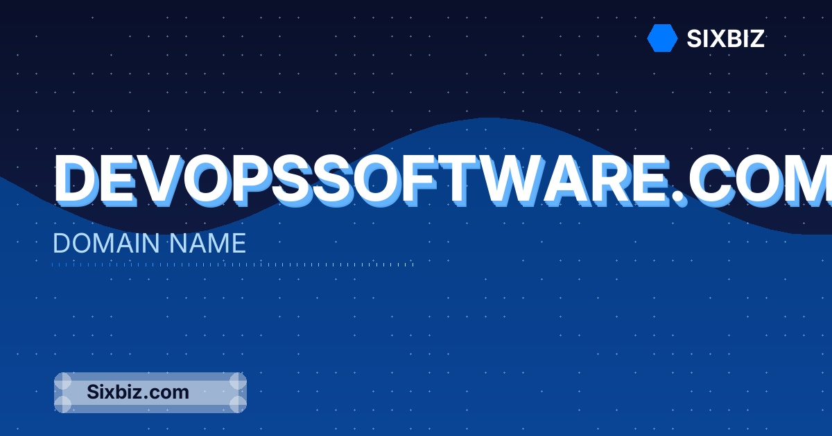 devopssoftware.com - Premium Domain Name For Sale