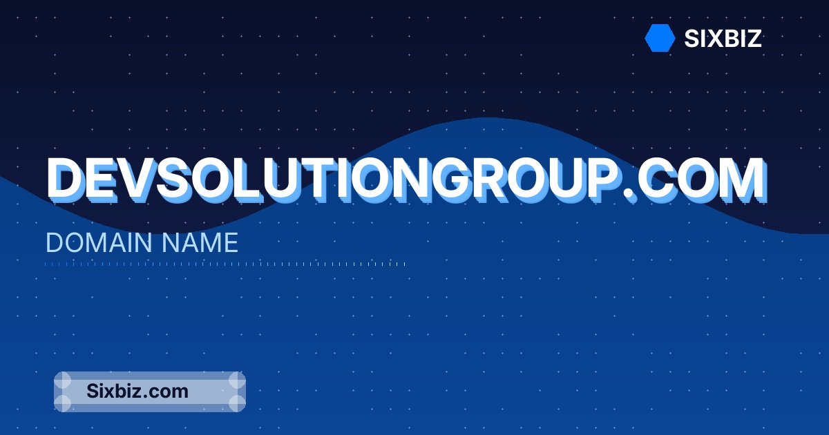 devsolutiongroup.com - Premium Domain Name For Sale