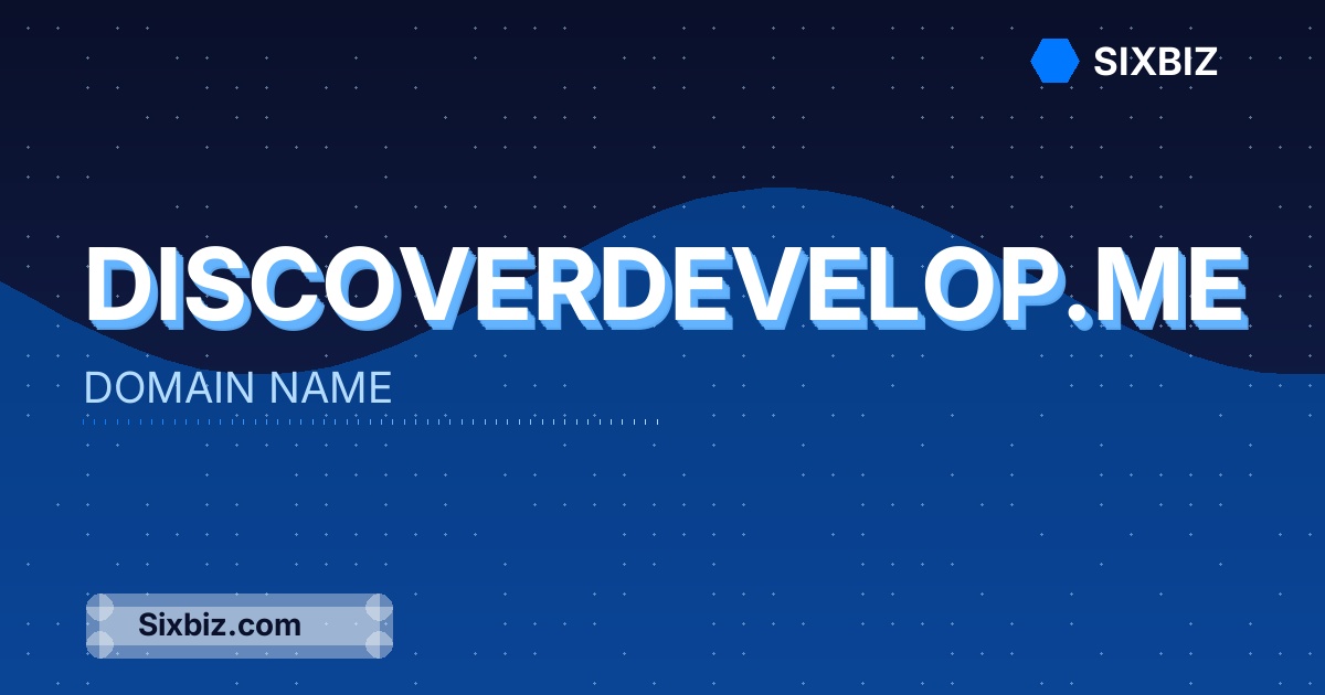 discoverdevelop.me - Premium Domain Name For Sale