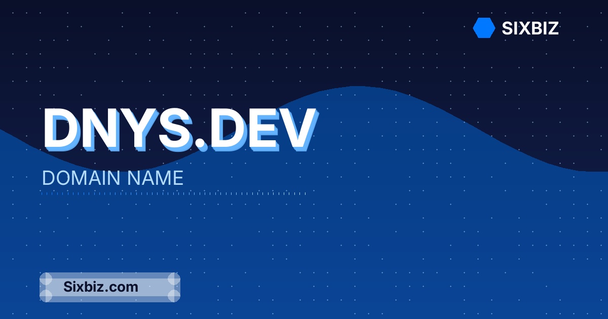 dnys.dev - Premium Domain Name For Sale