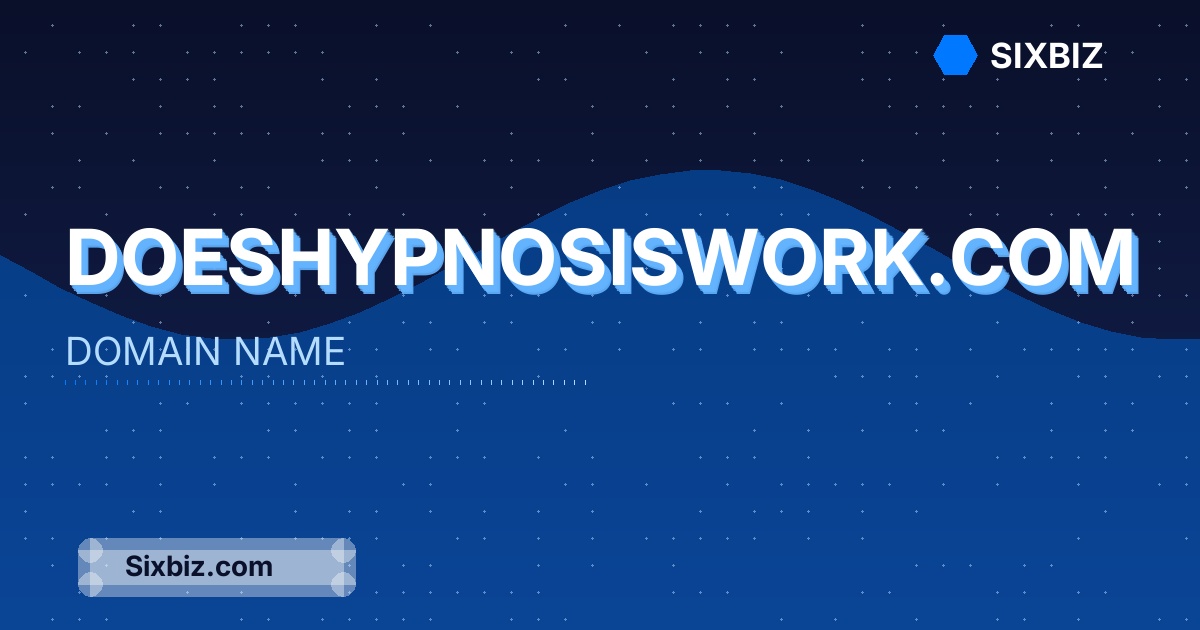 doeshypnosiswork.com - Premium Domain Name For Sale