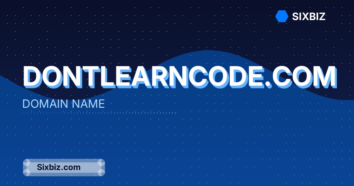dontlearncode.com - Premium Domain Name For Sale