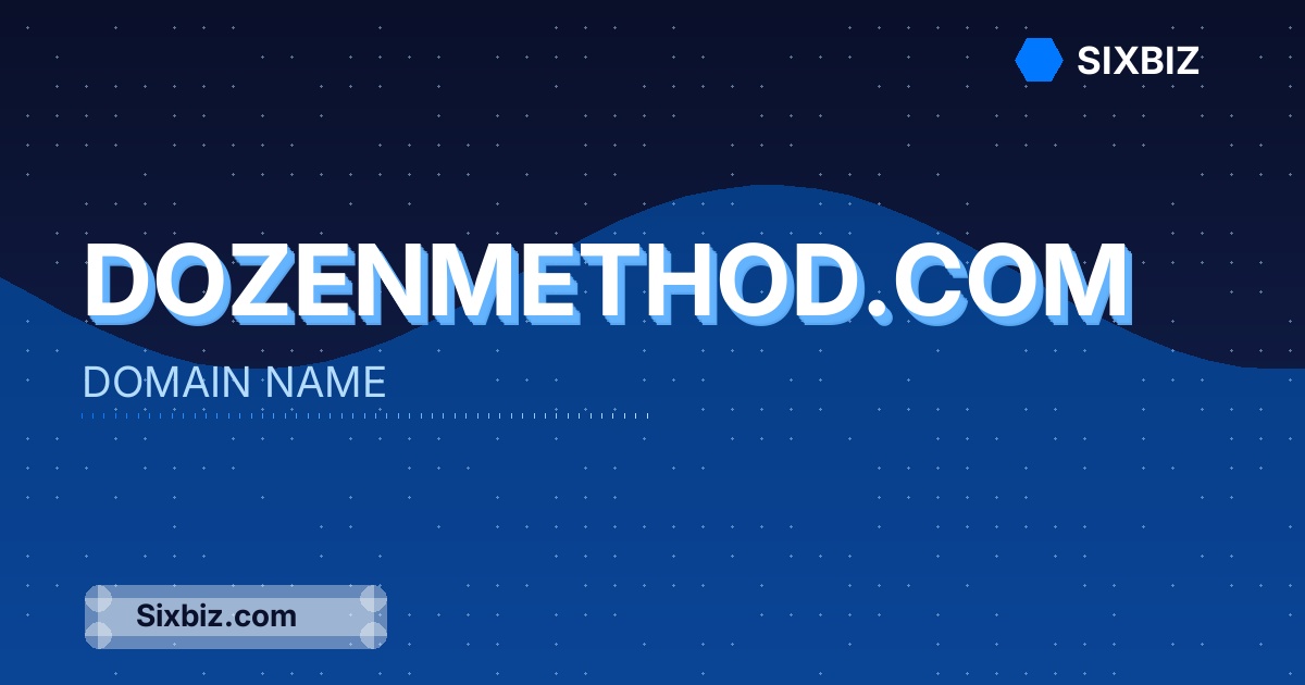 dozenmethod.com - Premium Domain Name For Sale