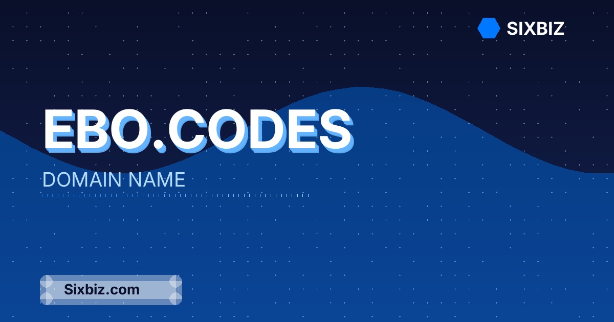 ebo.codes - Premium Domain Name For Sale