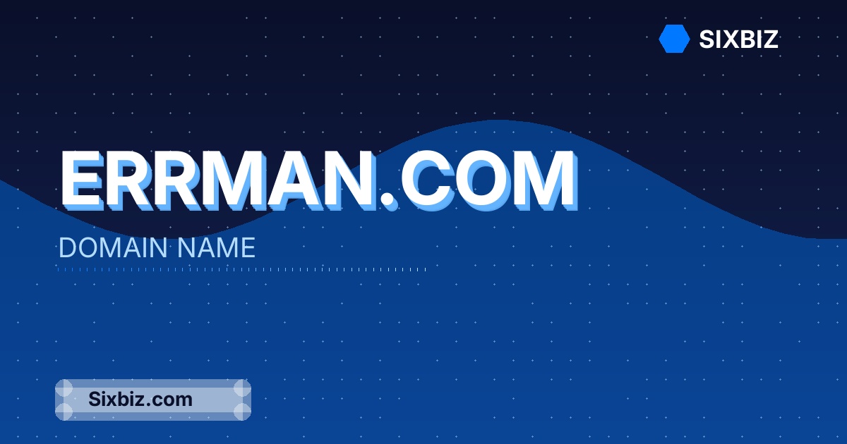 errman.com - Premium Domain Name For Sale