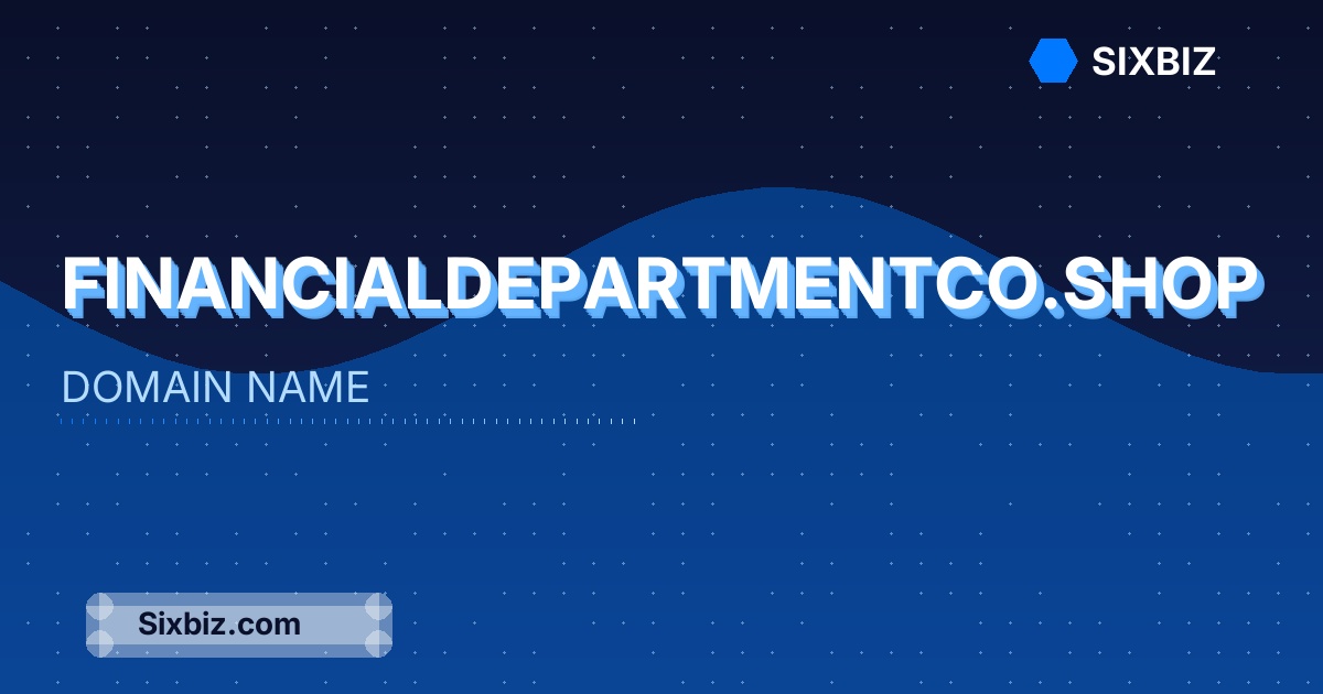 financialdepartmentco.shop - Premium Domain Name For Sale