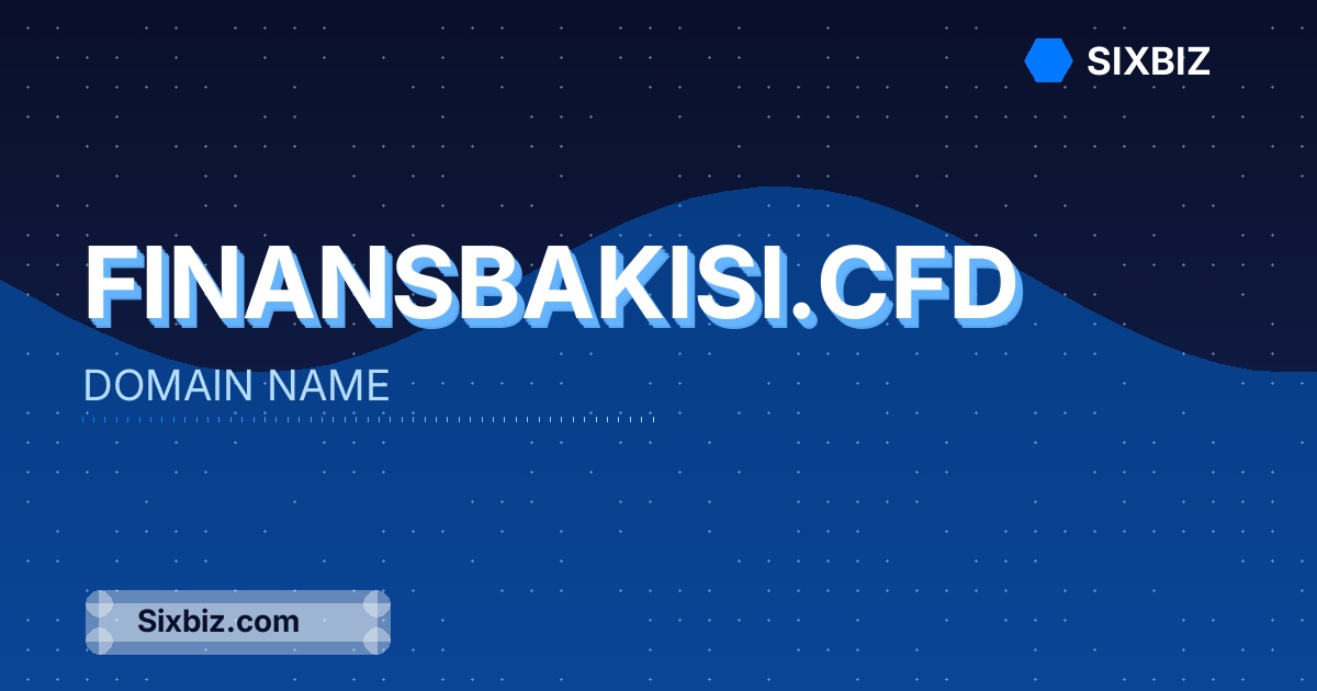 finansbakisi.cfd - Premium Domain Name For Sale