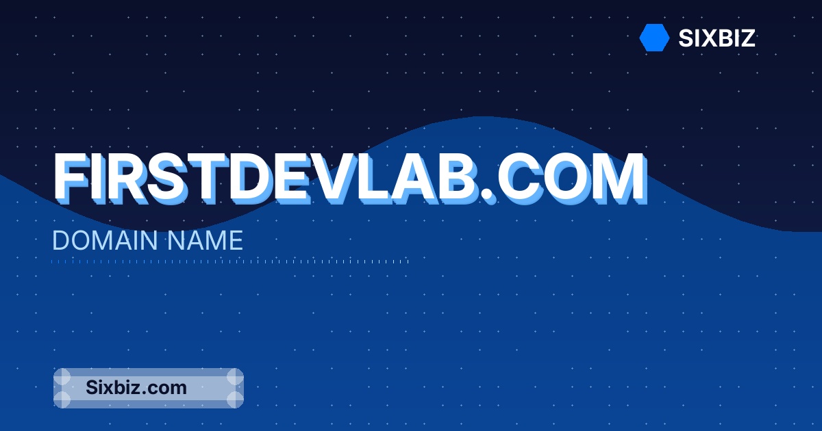 firstdevlab.com - Premium Domain Name For Sale