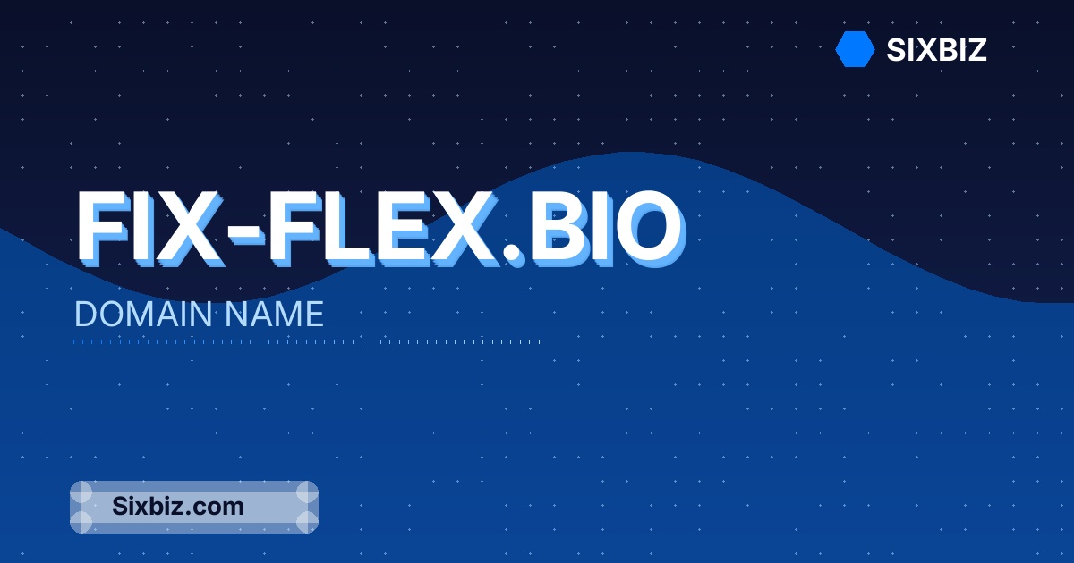 fix-flex.bio - Premium Domain Name For Sale
