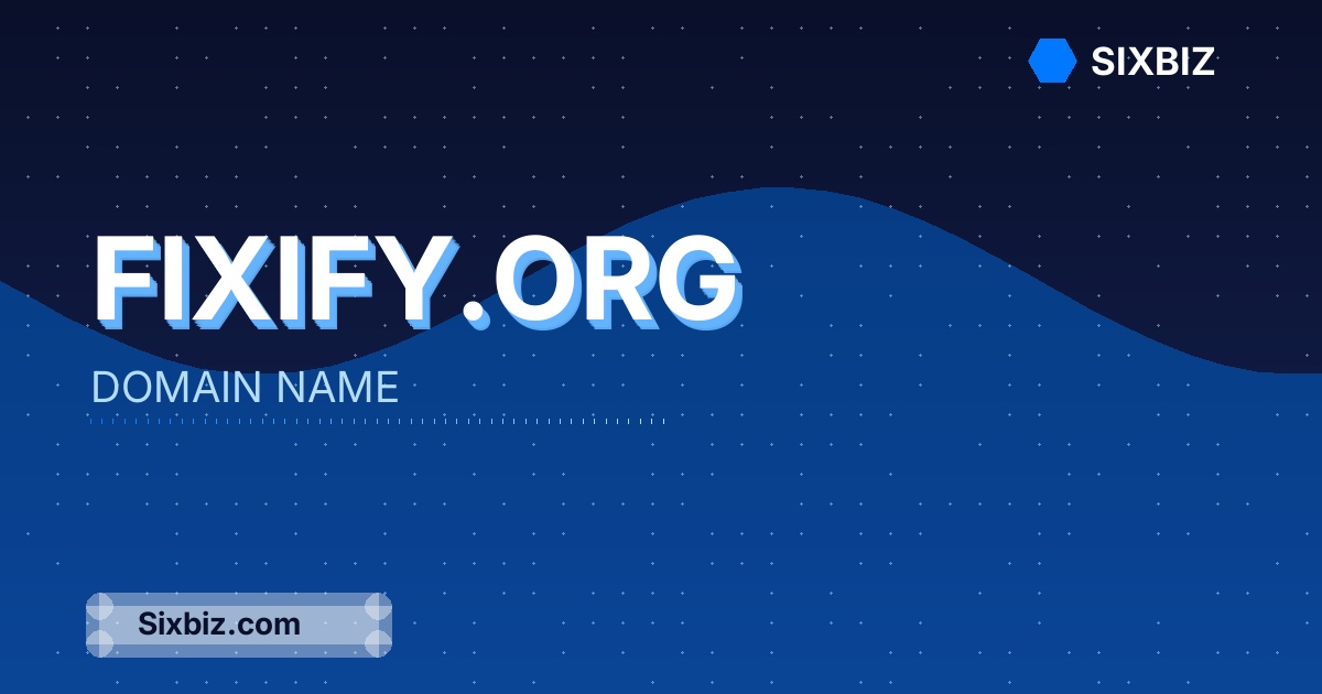 fixify.org - Premium Domain Name For Sale