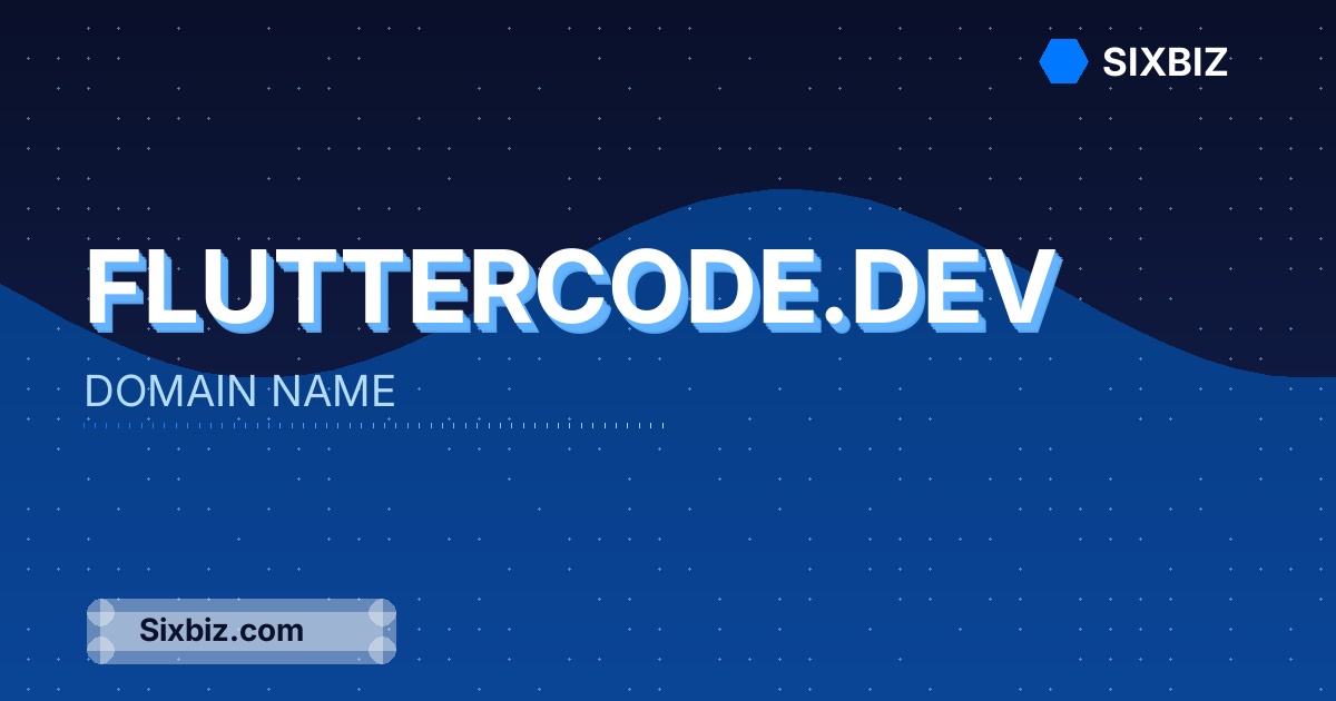 fluttercode.dev - Premium Domain Name For Sale