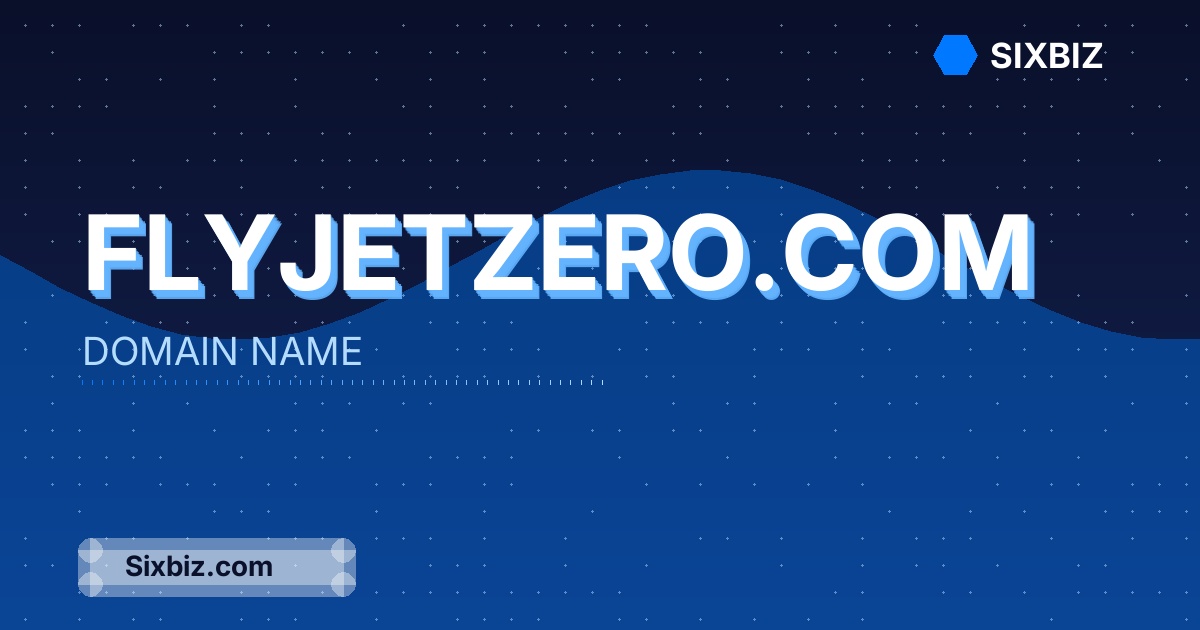 flyjetzero.com - Premium Domain Name For Sale