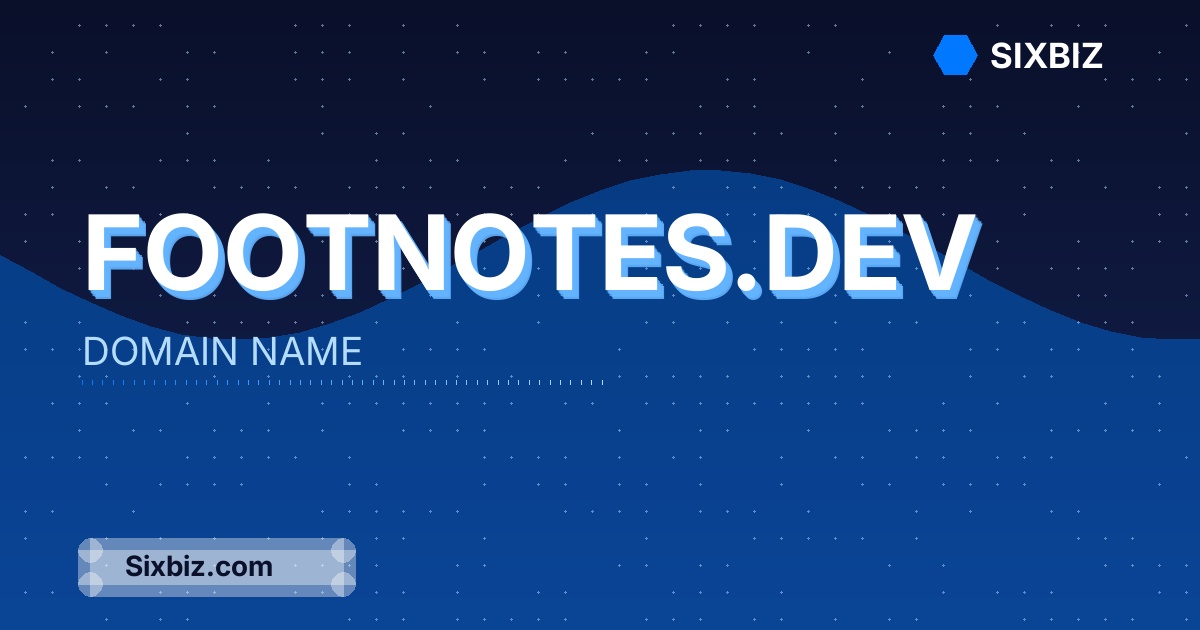 footnotes.dev - Premium Domain Name For Sale