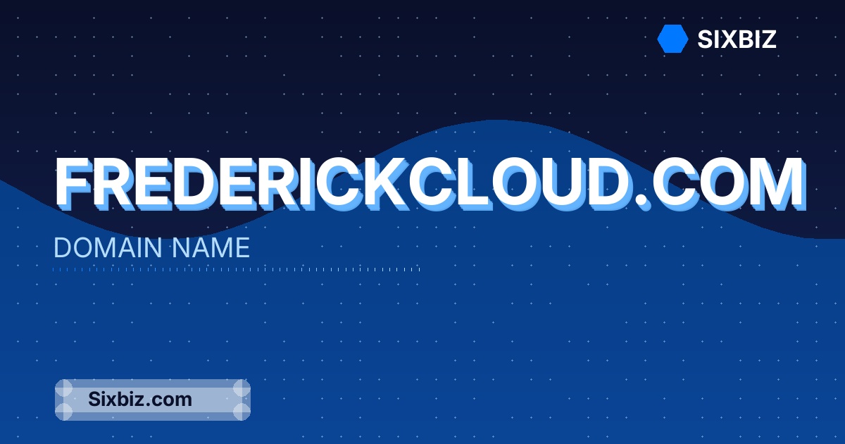 frederickcloud.com - Premium Domain Name For Sale