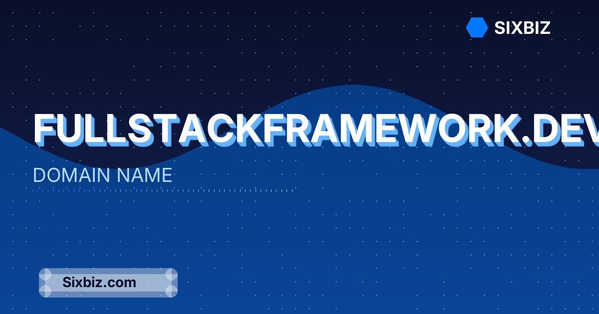 fullstackframework.dev - Premium Domain Name For Sale