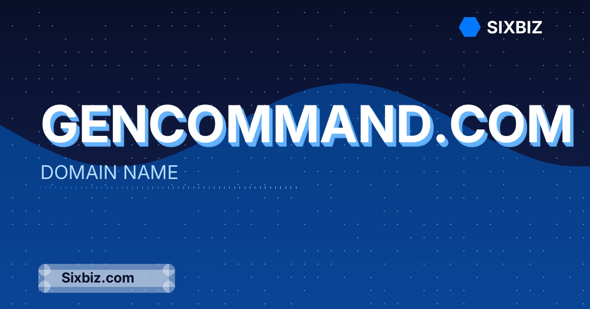 gencommand.com - Premium Domain Name For Sale