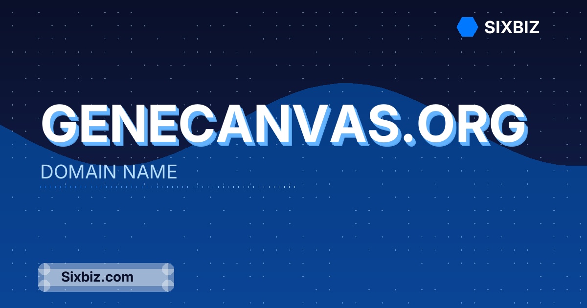 genecanvas.org - Premium Domain Name For Sale