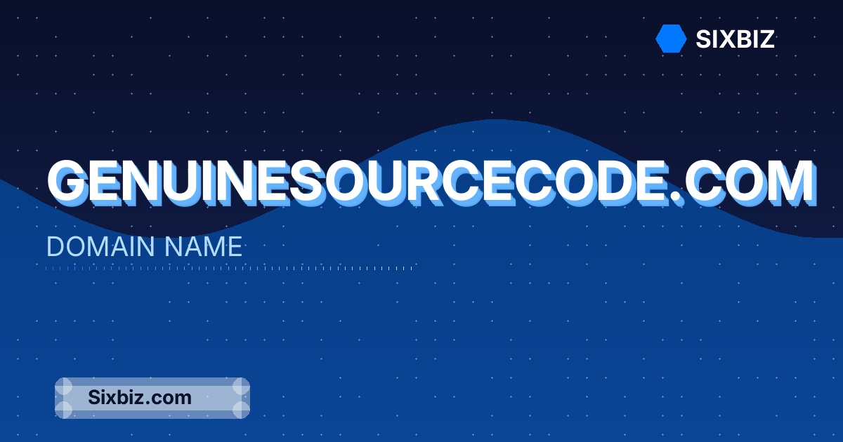genuinesourcecode.com - Premium Domain Name For Sale