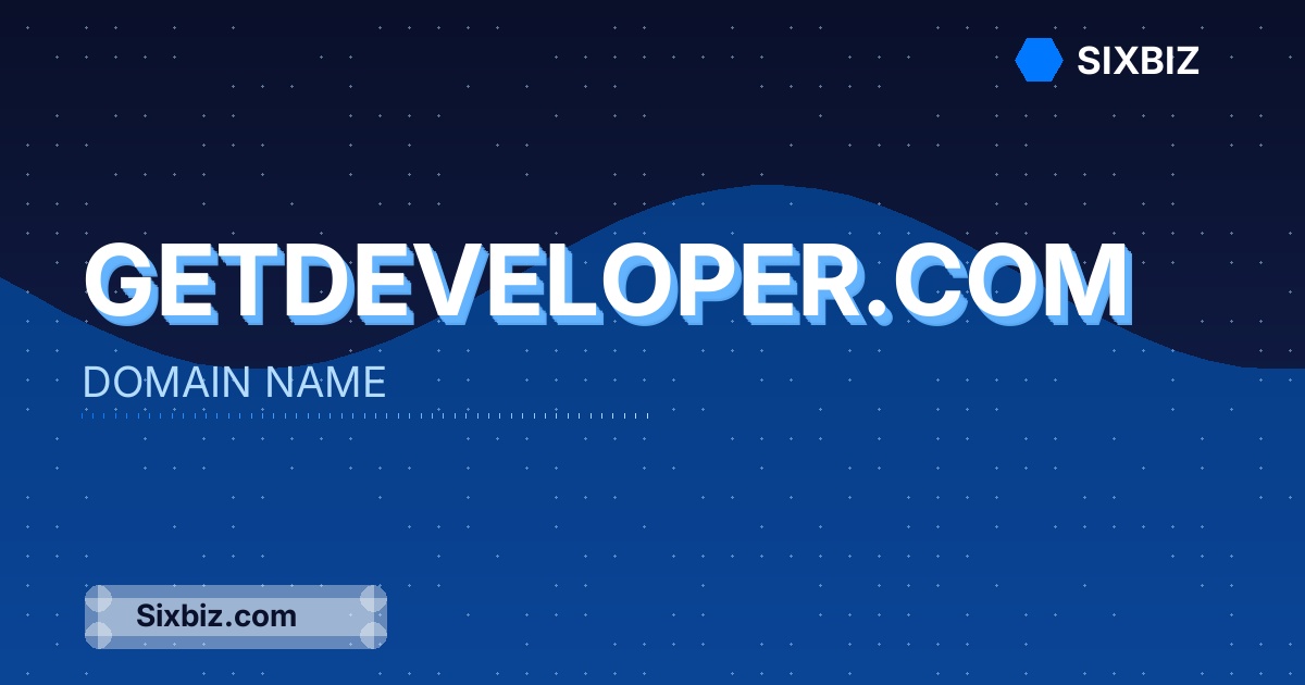 getdeveloper.com - Premium Domain Name For Sale