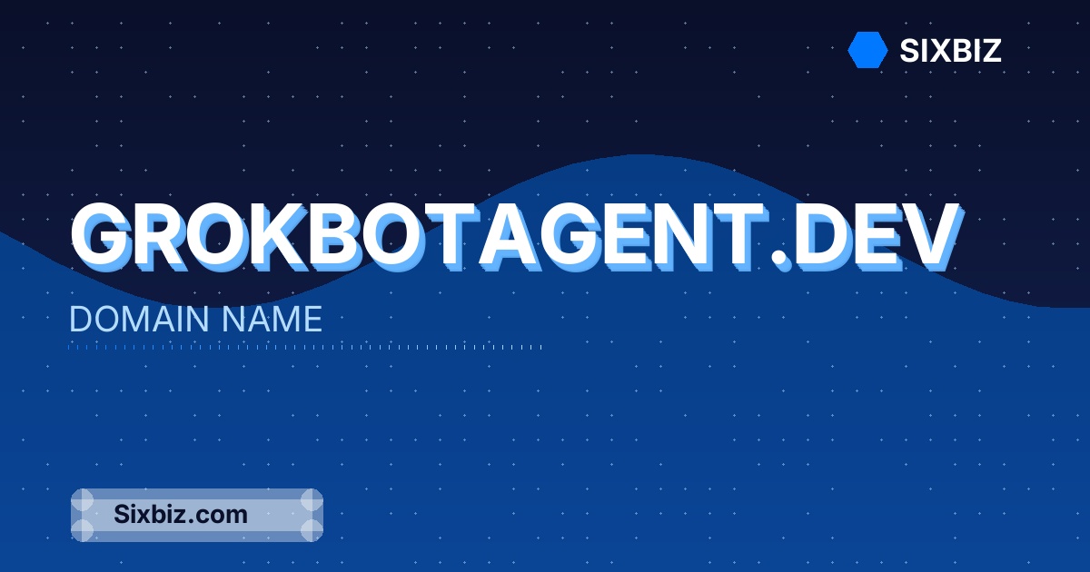 grokbotagent.dev - Premium Domain Name For Sale