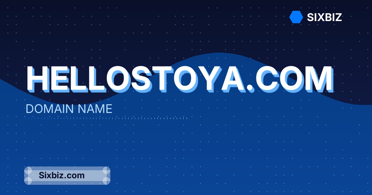 hellostoya.com - Premium Domain Name For Sale