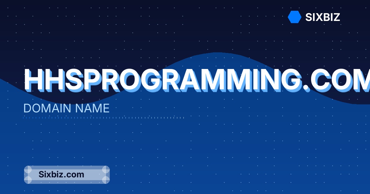 hhsprogramming.com - Premium Domain Name For Sale