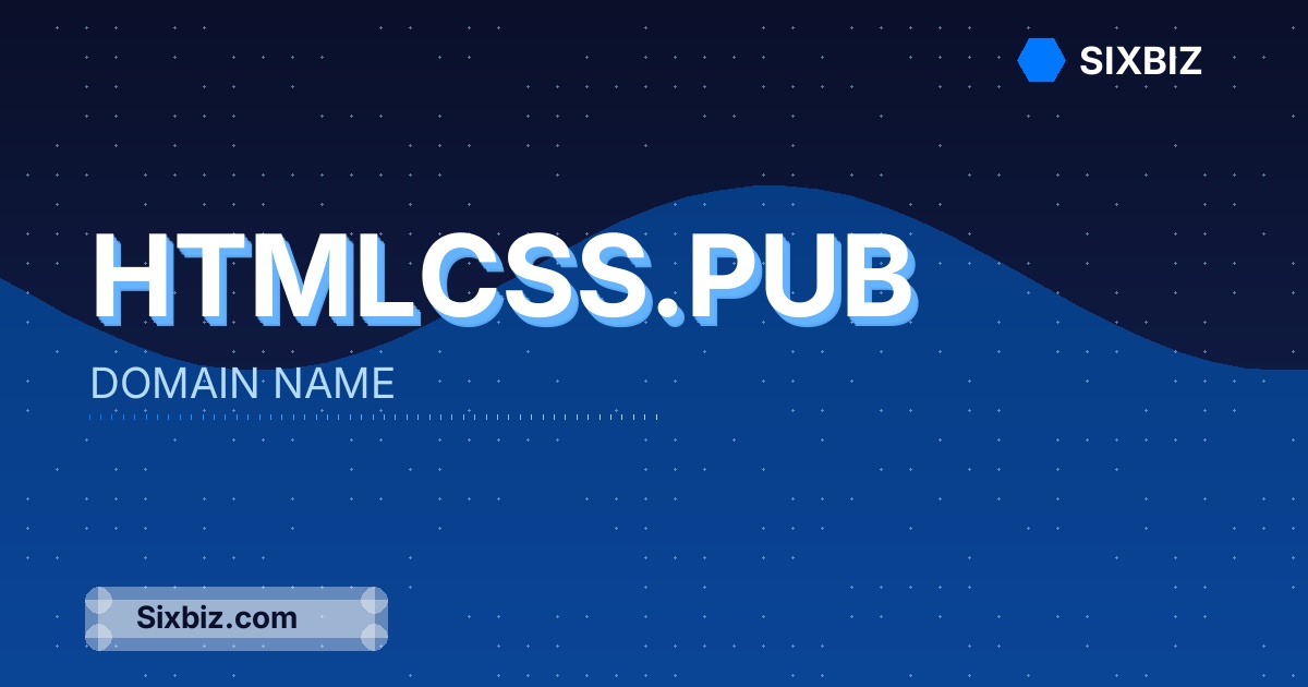 htmlcss.pub - Premium Domain Name For Sale