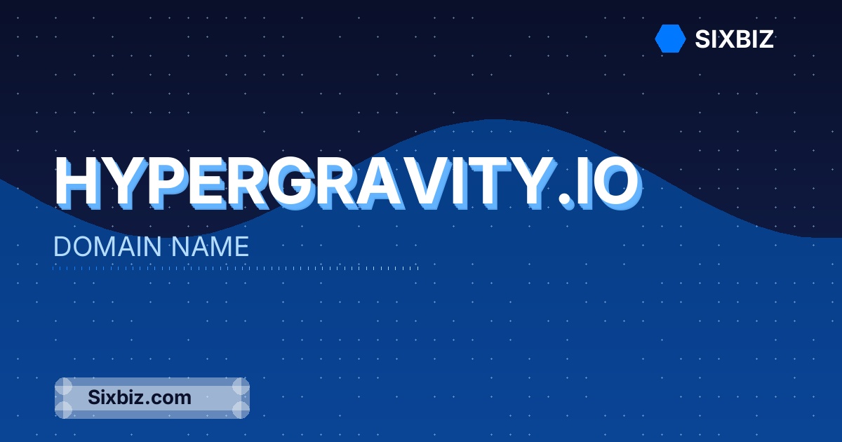 hypergravity.io - Premium Domain Name For Sale