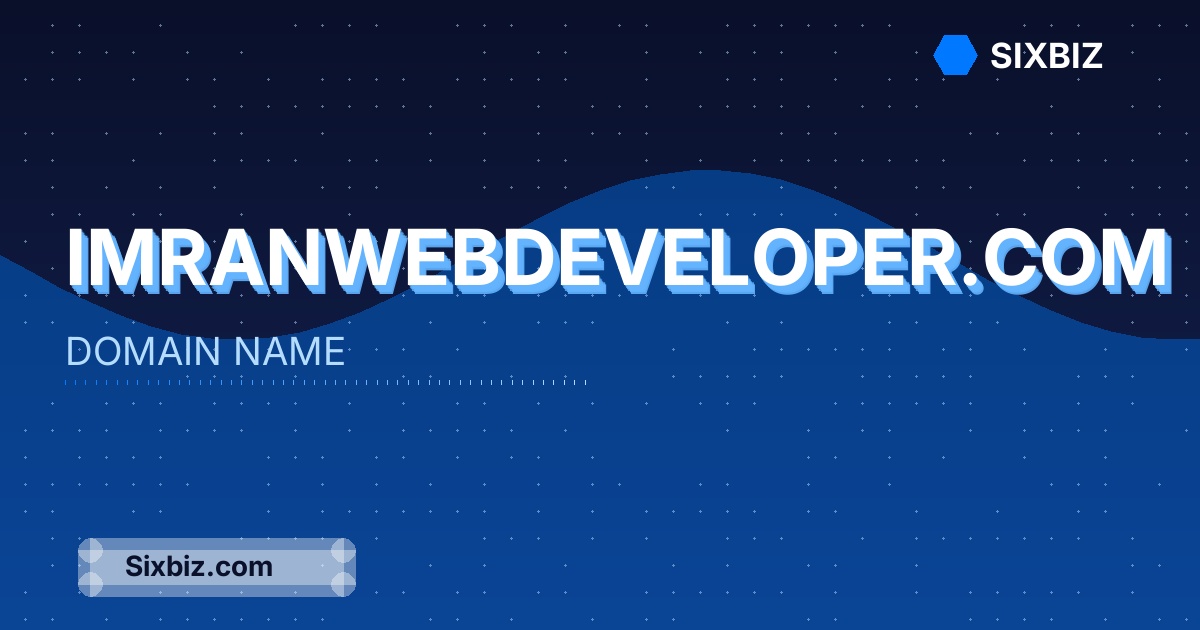 imranwebdeveloper.com - Premium Domain Name For Sale