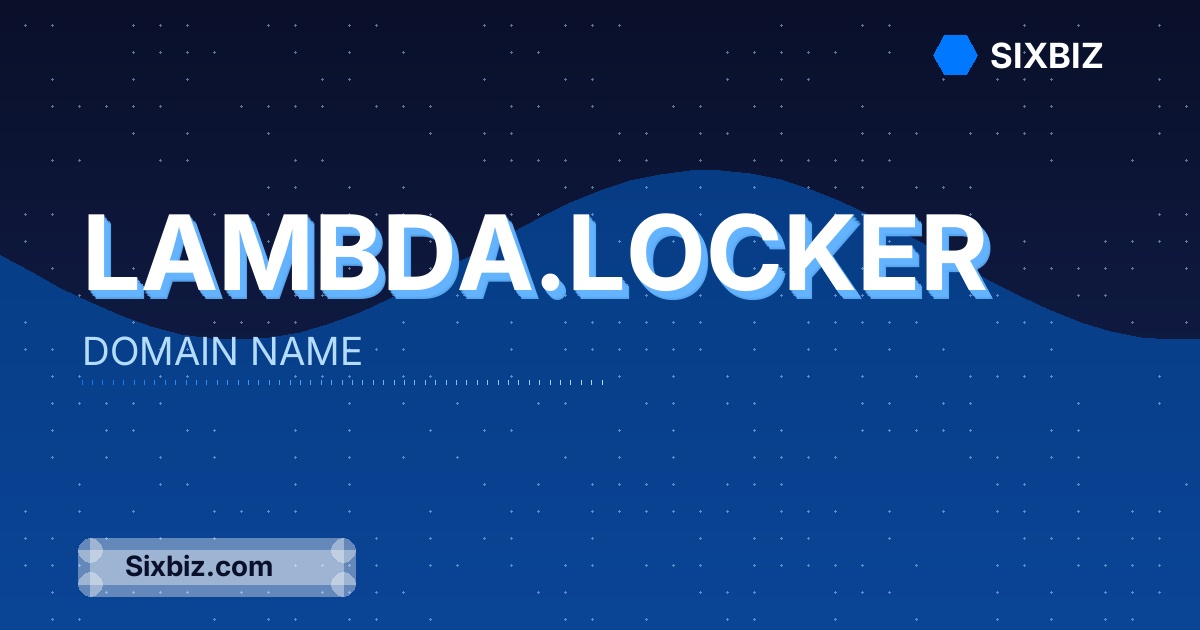 lambda.locker - Premium Domain Name For Sale