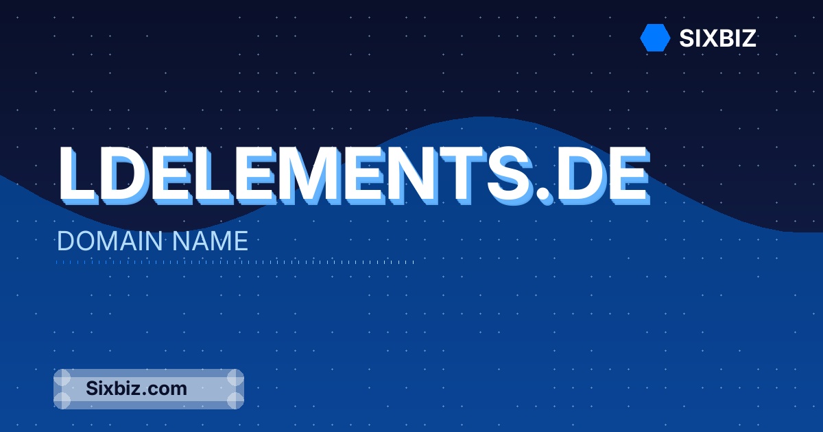 ldelements.de - Premium Domain Name For Sale