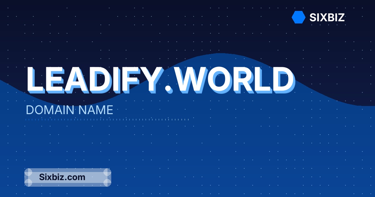 leadify.world - Premium Domain Name For Sale
