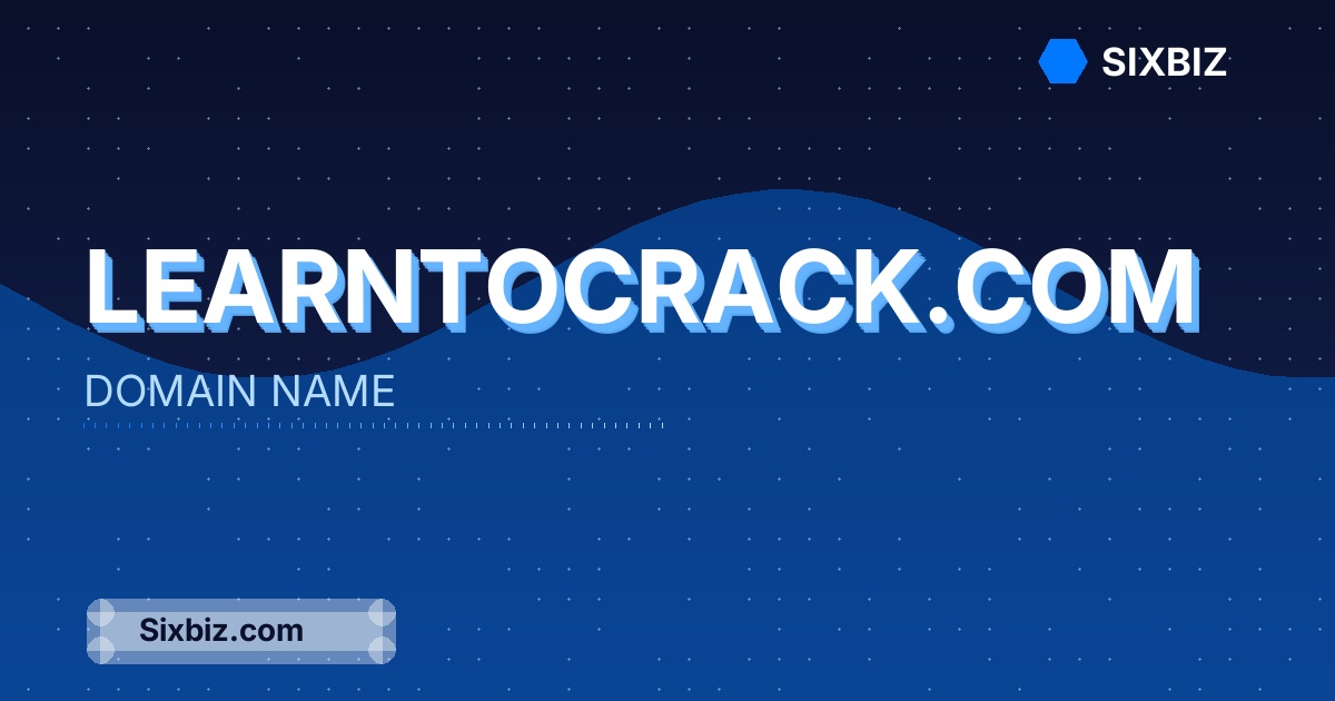 learntocrack.com - Premium Domain Name For Sale