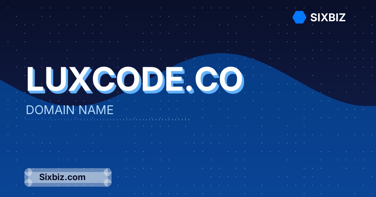 luxcode.co - Premium Domain Name For Sale